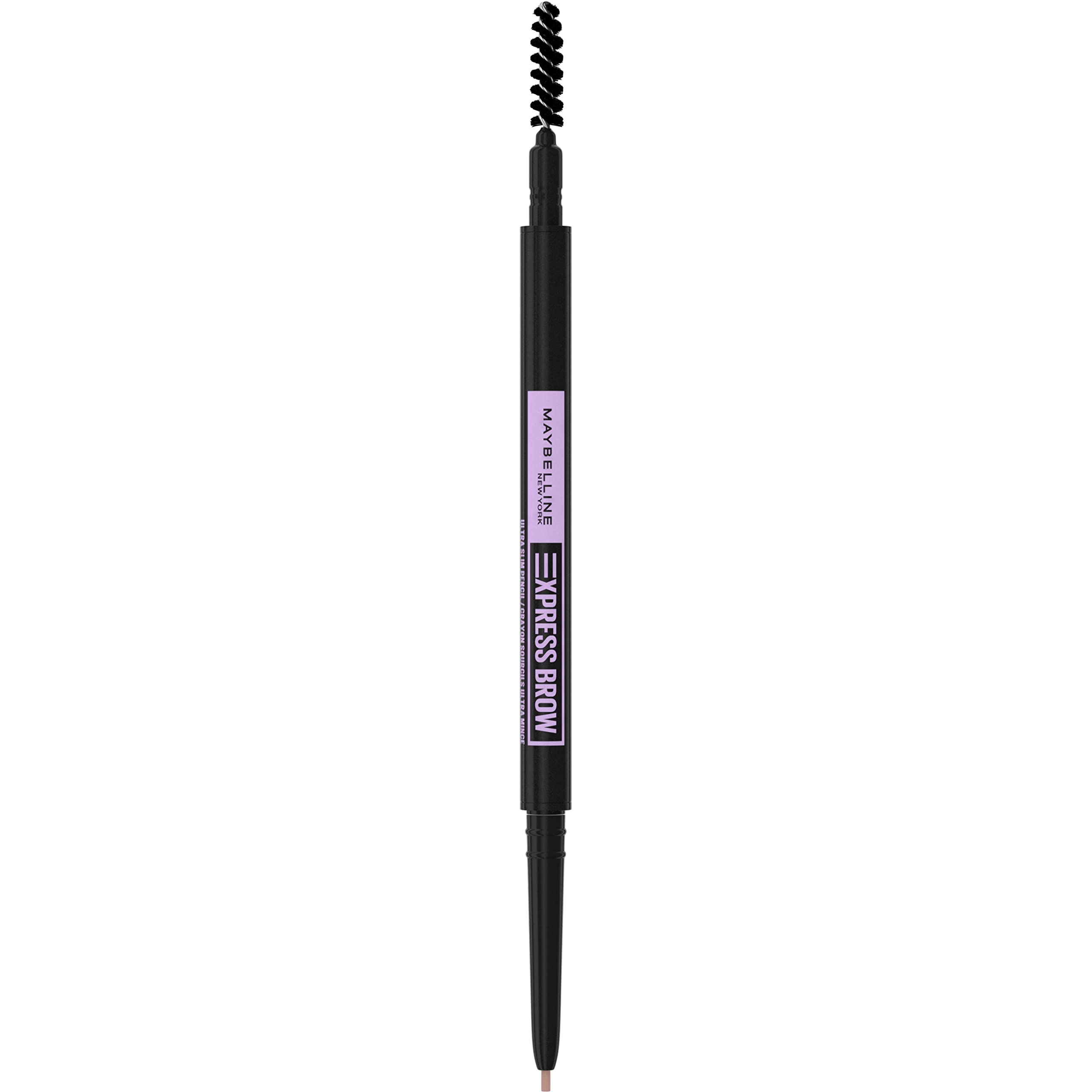 Maybelline Express Brow Ultra Slim Eyebrow Makeup, Brow Pencil with Precision Tip and Spoolie for Defined Eyebrows, Soft Brown, 1 Count